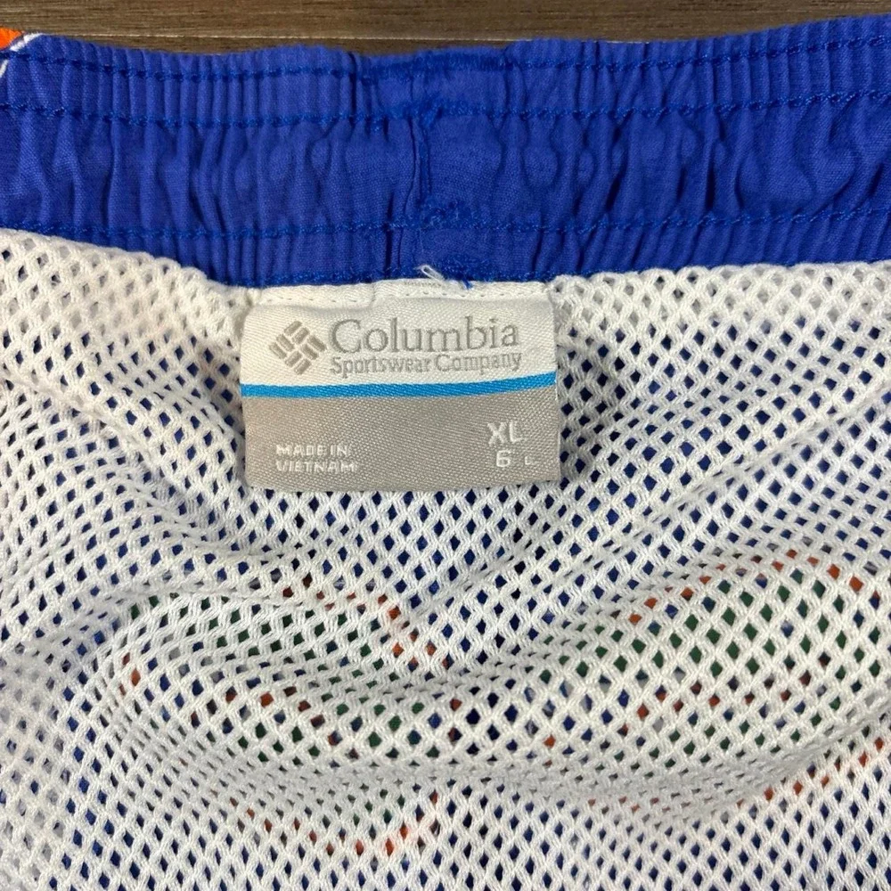 Columbia Sportswear Florida Gators blue swim trunks with green alligator logo